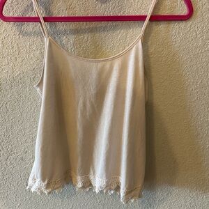 Full Tilt Cream Lace Hem Cami